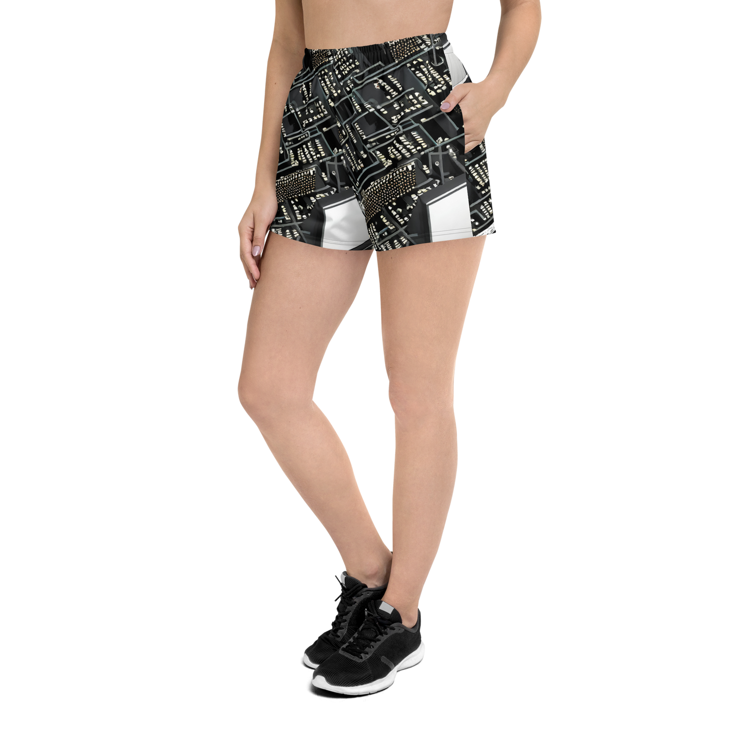 Women’s Athletic Shorts - Electro Essence