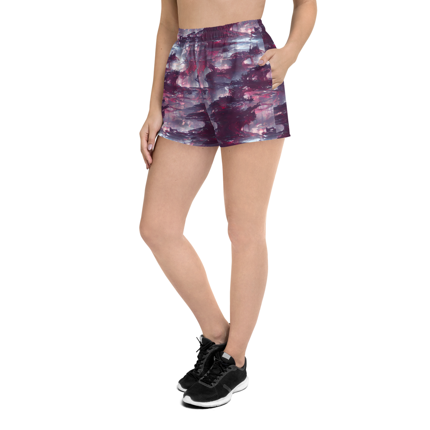 Women’s Athletic Shorts - Twilight Fortresses