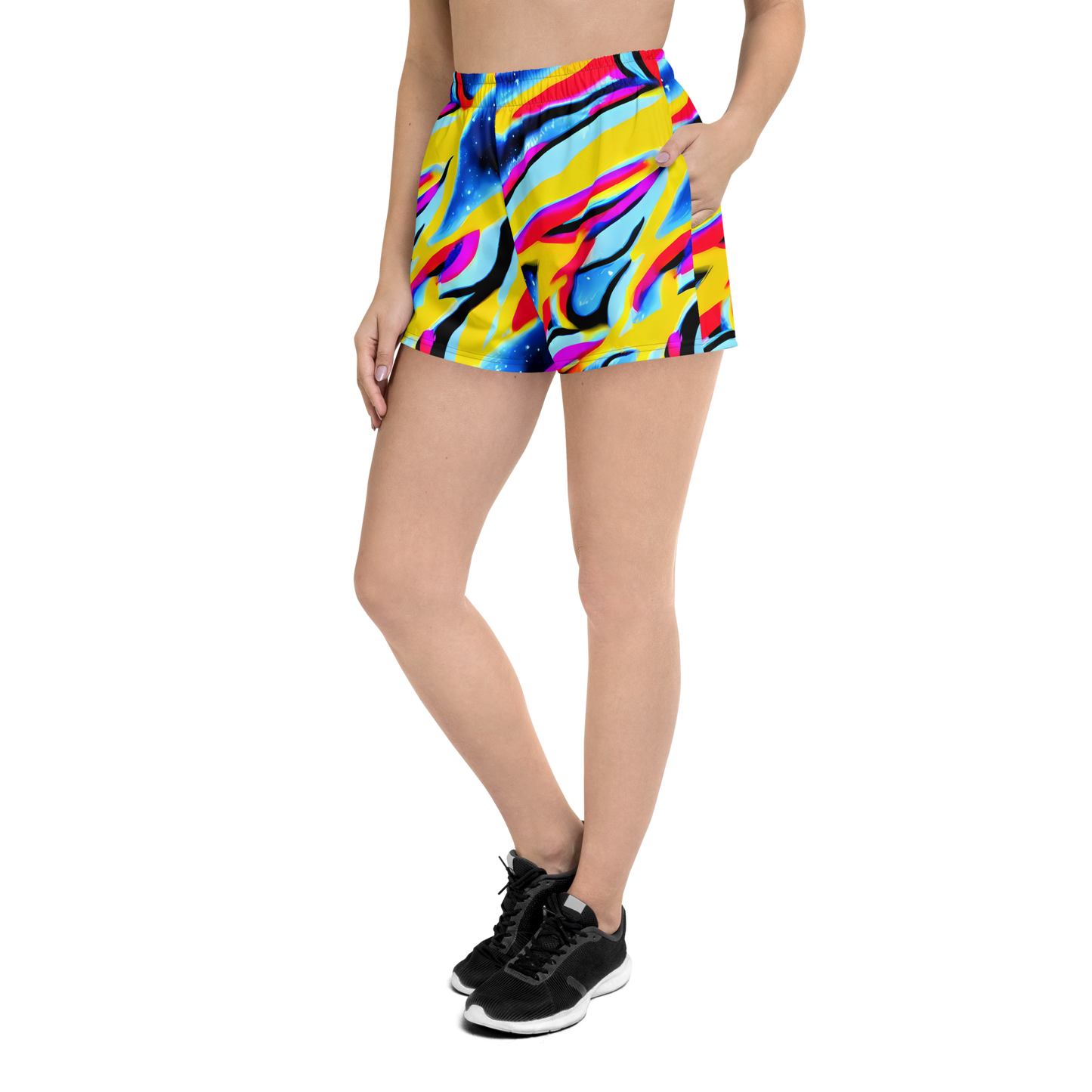 Women’s Athletic Shorts - Electric Dreamscape