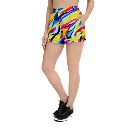 Women’s Athletic Shorts - Electric Dreamscape