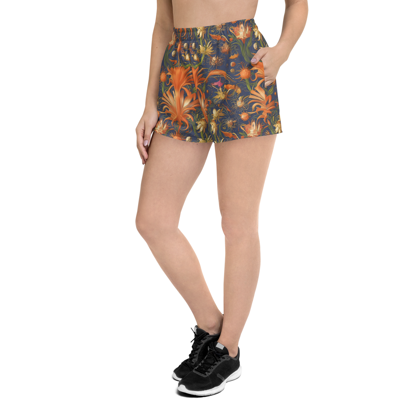 Women’s Athletic Shorts - Stellar Blooms