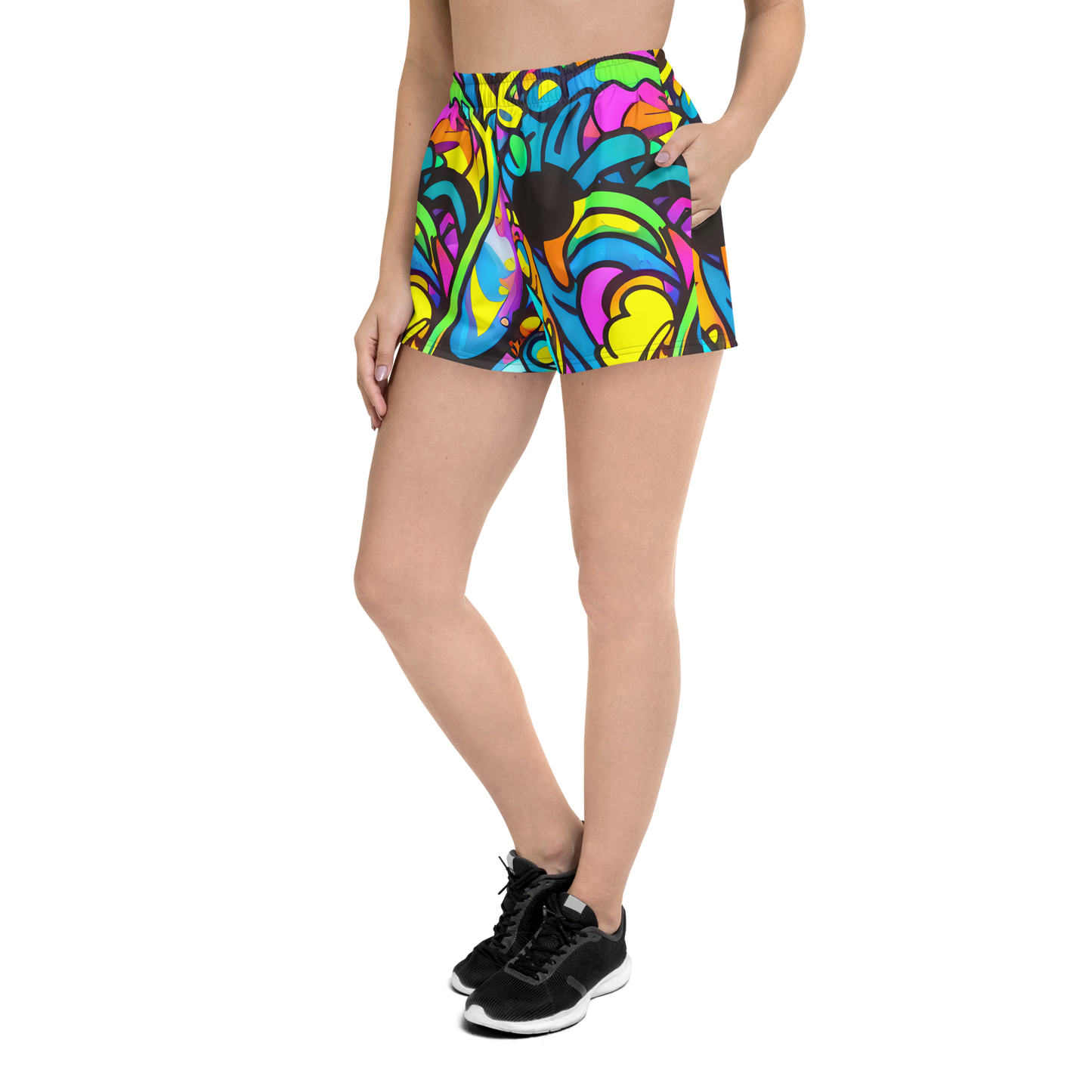 Women’s Athletic Shorts - Kaleidoscopic Flow