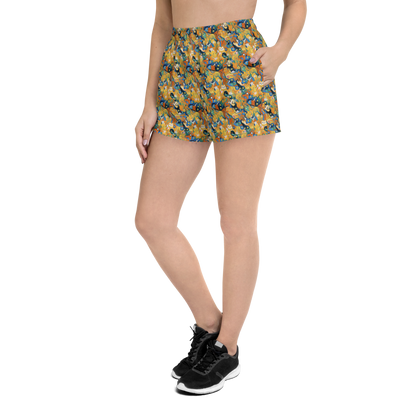 Women’s Athletic Shorts - Whimsical Feline Dance