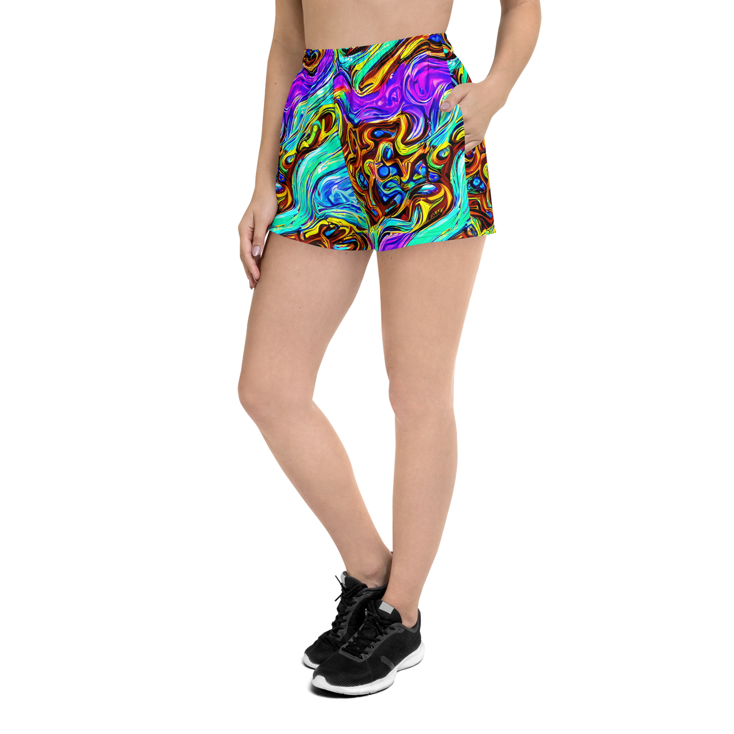 Women’s Athletic Shorts - Mystic Iridescence