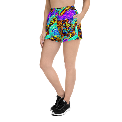 Women’s Athletic Shorts - Mystic Iridescence