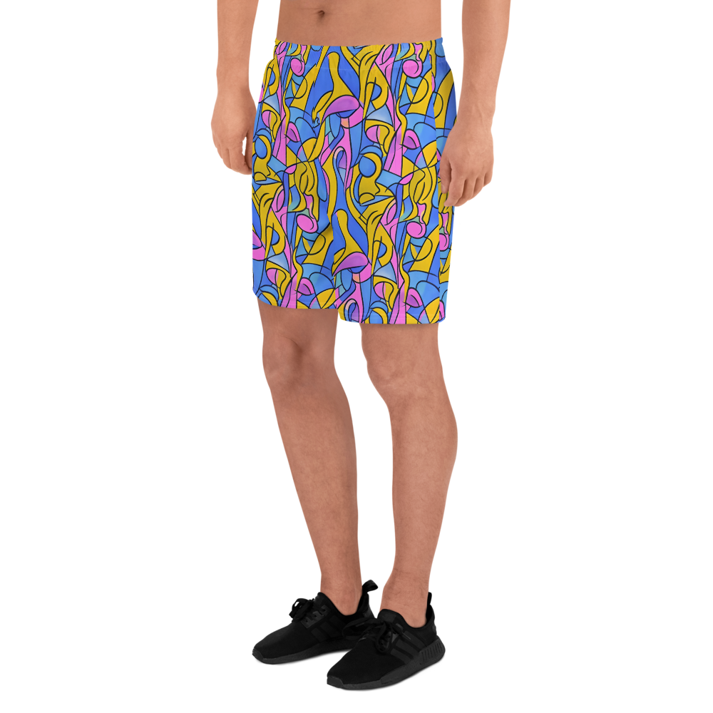 Men's Athletic Shorts - Cosmic Curves