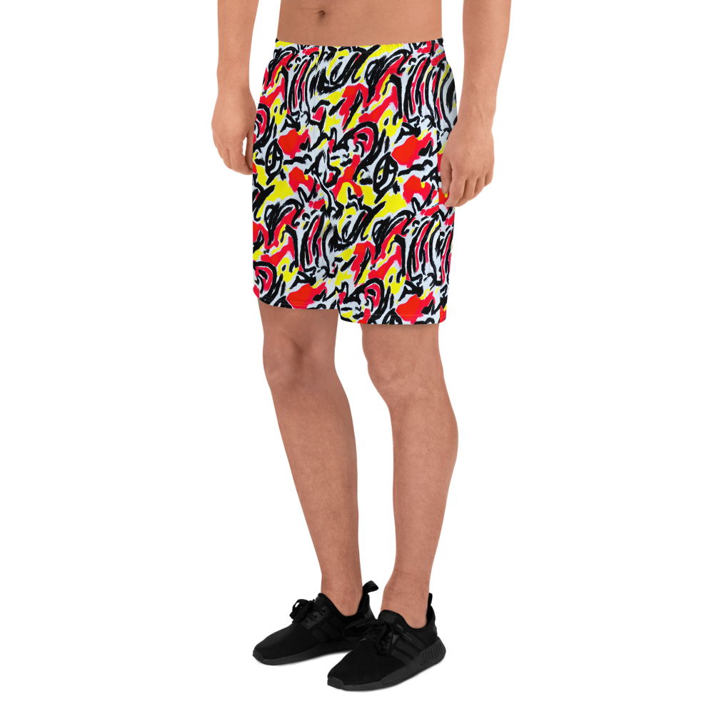 Men's Athletic Shorts - Cosmic Brushstrokes