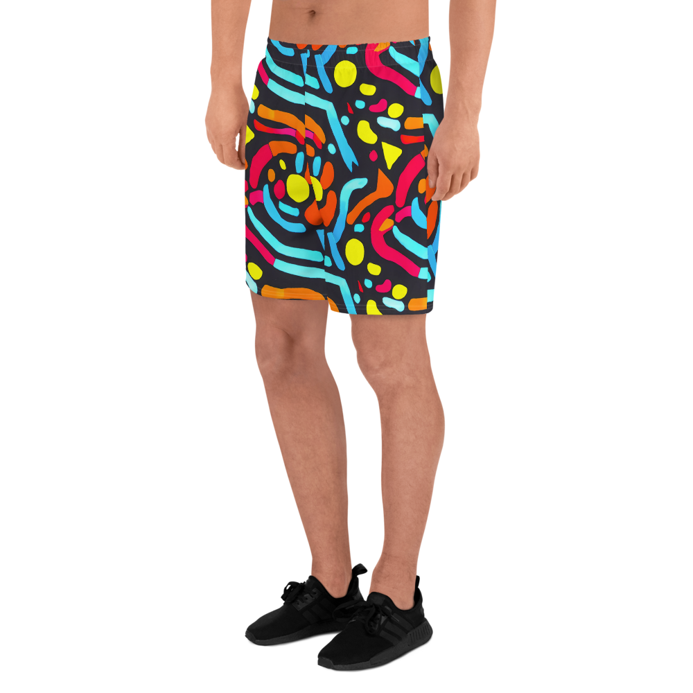 Men's Athletic Shorts - Midnight Stream