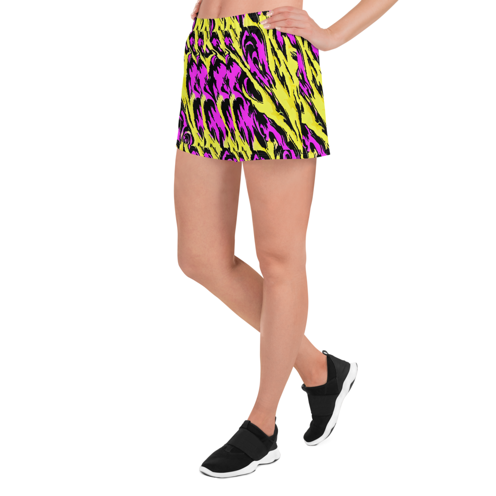 Women’s Athletic Shorts - Neon Savanna