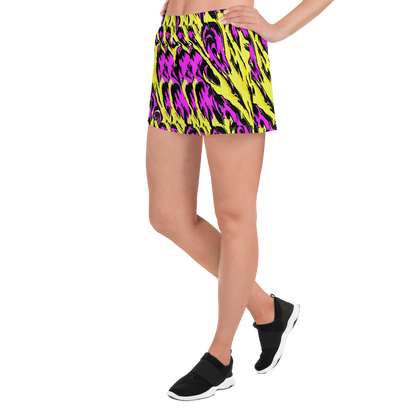 Women’s Athletic Shorts - Neon Savanna