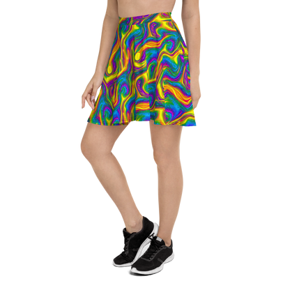 Skater Skirt - Electric Aurora