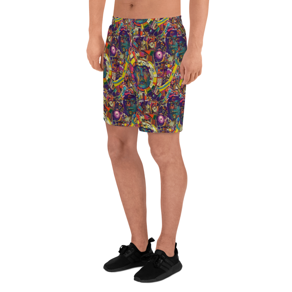 Men's Athletic Shorts - Cosmic Collage