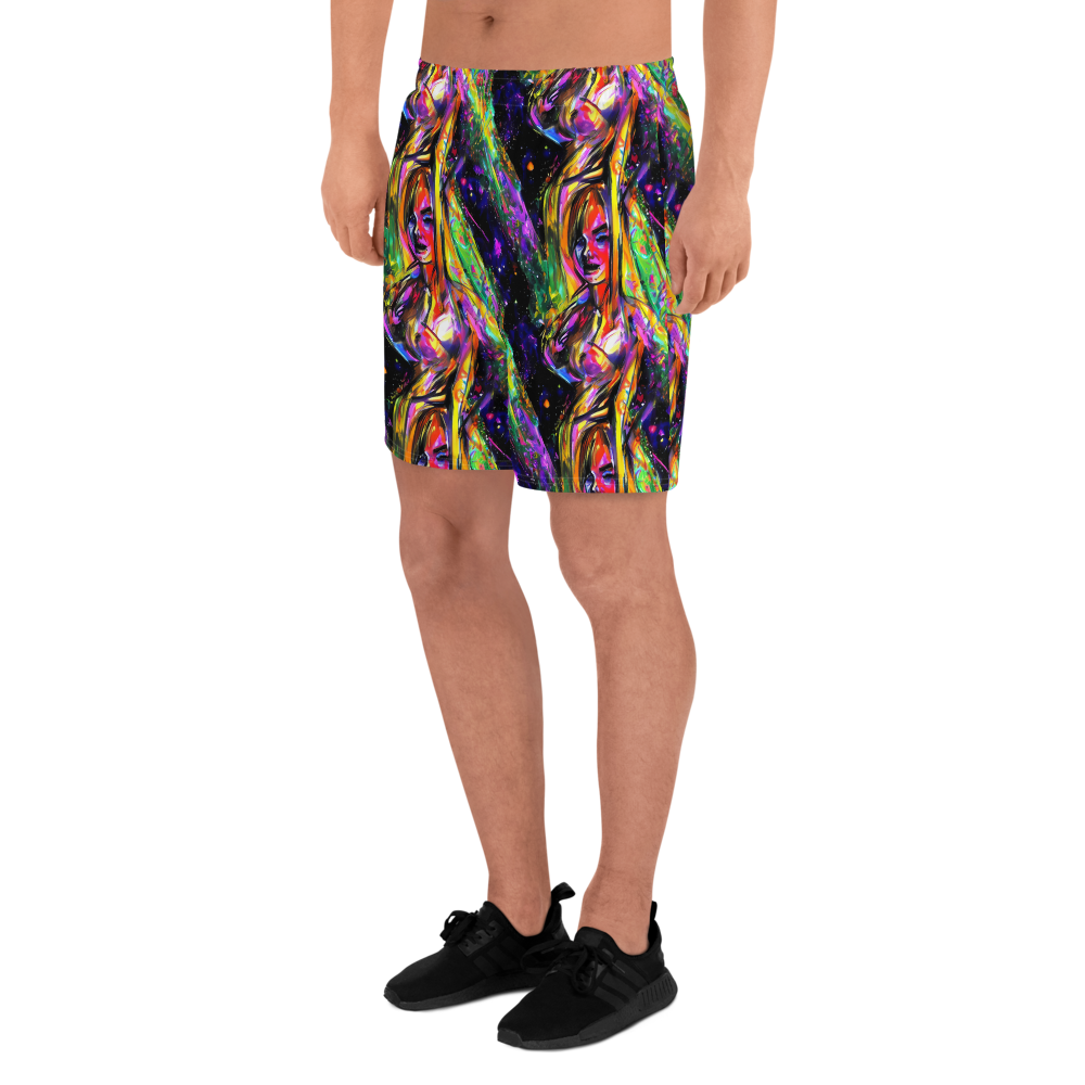 Men's Athletic Shorts - Galactic Flamenco