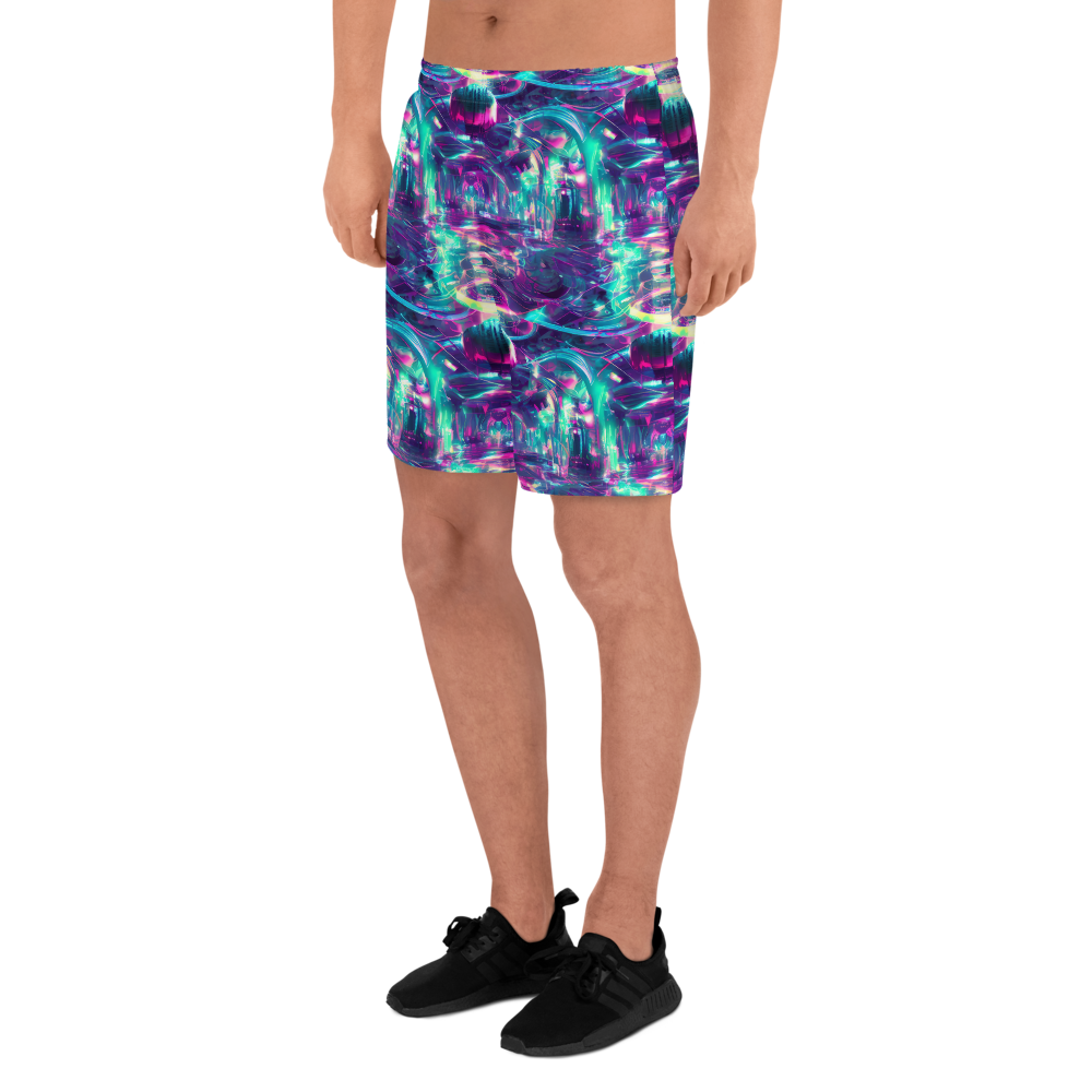 Men's Athletic Shorts - Synthwave Surge