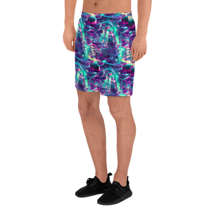 Men's Athletic Shorts - Synthwave Surge