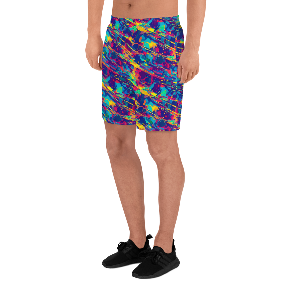 Men's Athletic Shorts - Spectrum Streaks