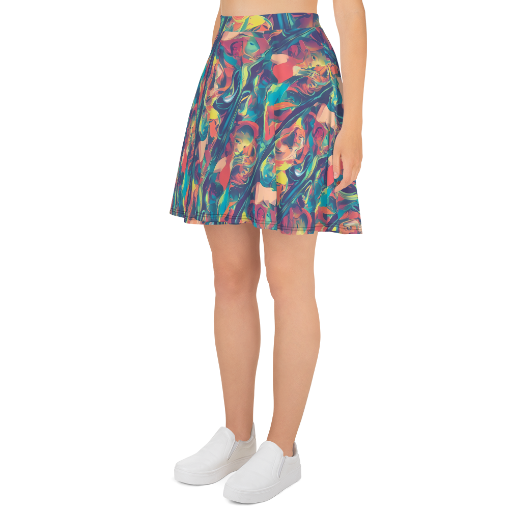 Skater Skirt - Neon Aurora