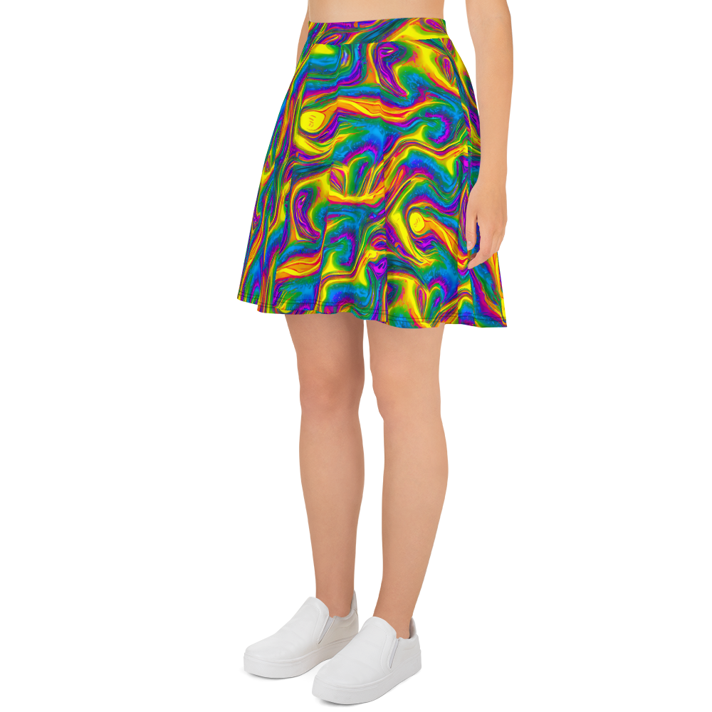 Skater Skirt - Electric Aurora