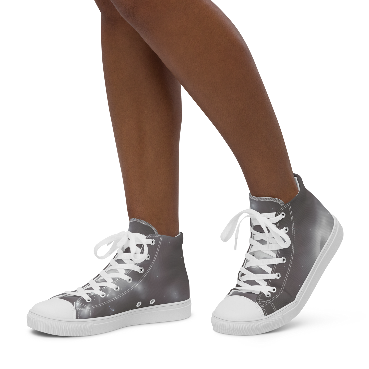 Women's High Top Canvas Shoes - Silver Nebula