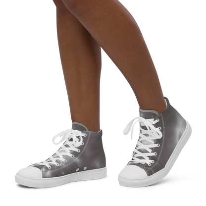 Women's High Top Canvas Shoes - Silver Nebula