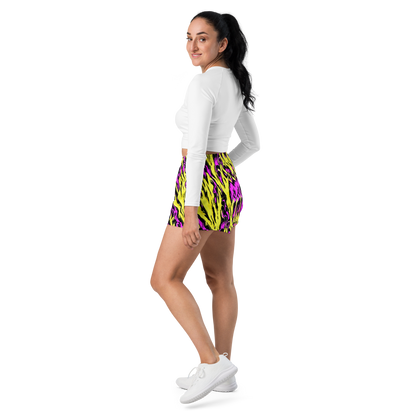 Women’s Athletic Shorts - Neon Savanna