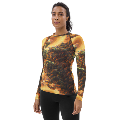 Women's Rash Guard - Volcanic Cascade