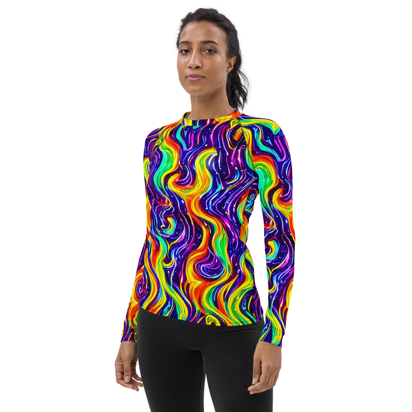 Women's Rash Guard - Galactic Flames