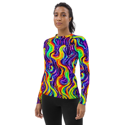 Women's Rash Guard - Galactic Flames