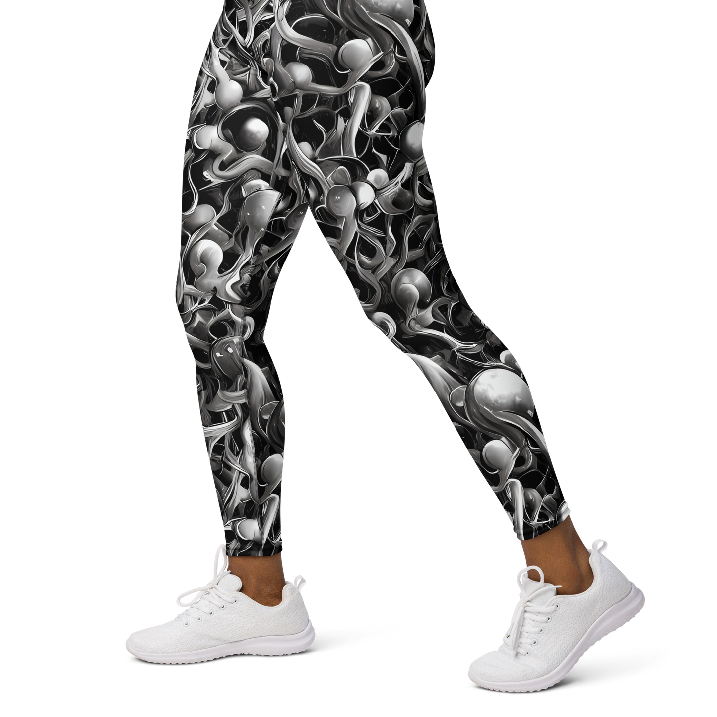 Yoga Leggings - Fluid Monochrome