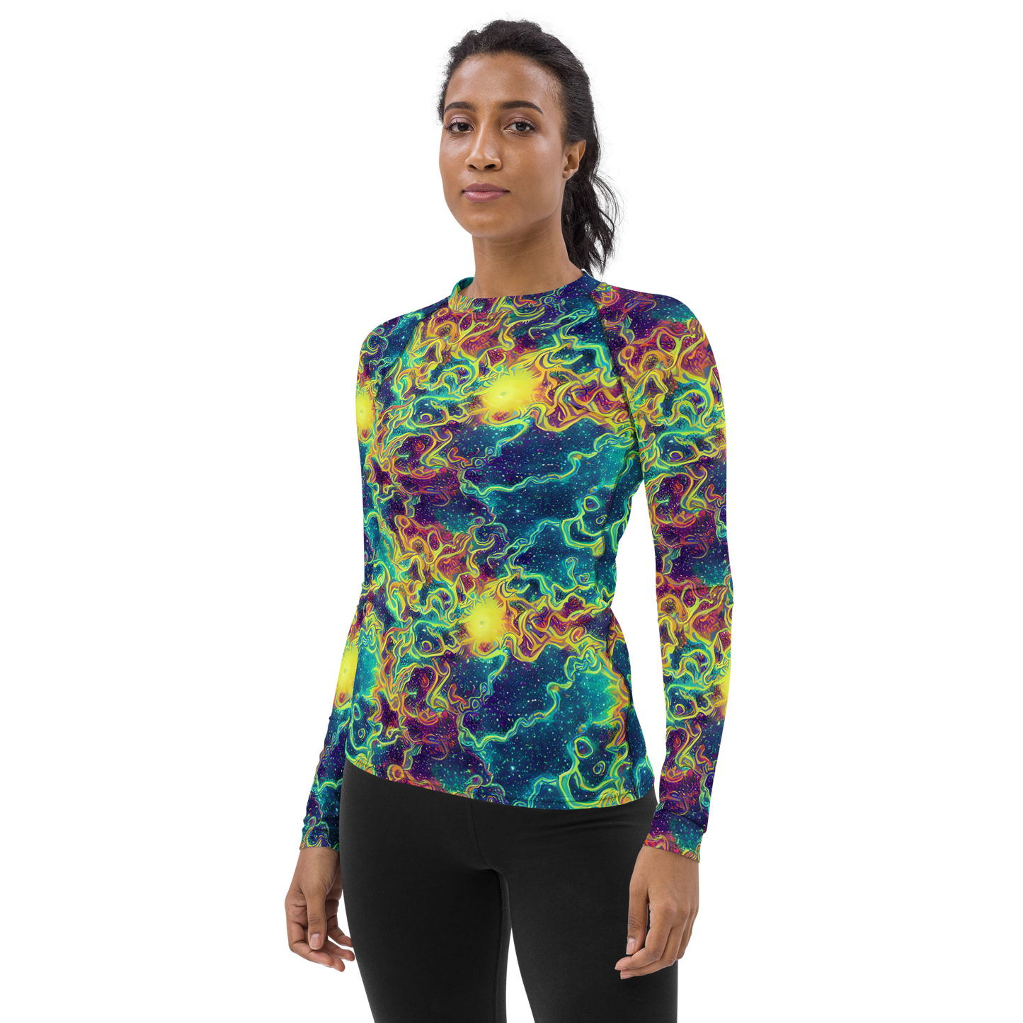 Women's Rash Guard - Echoed Pulses