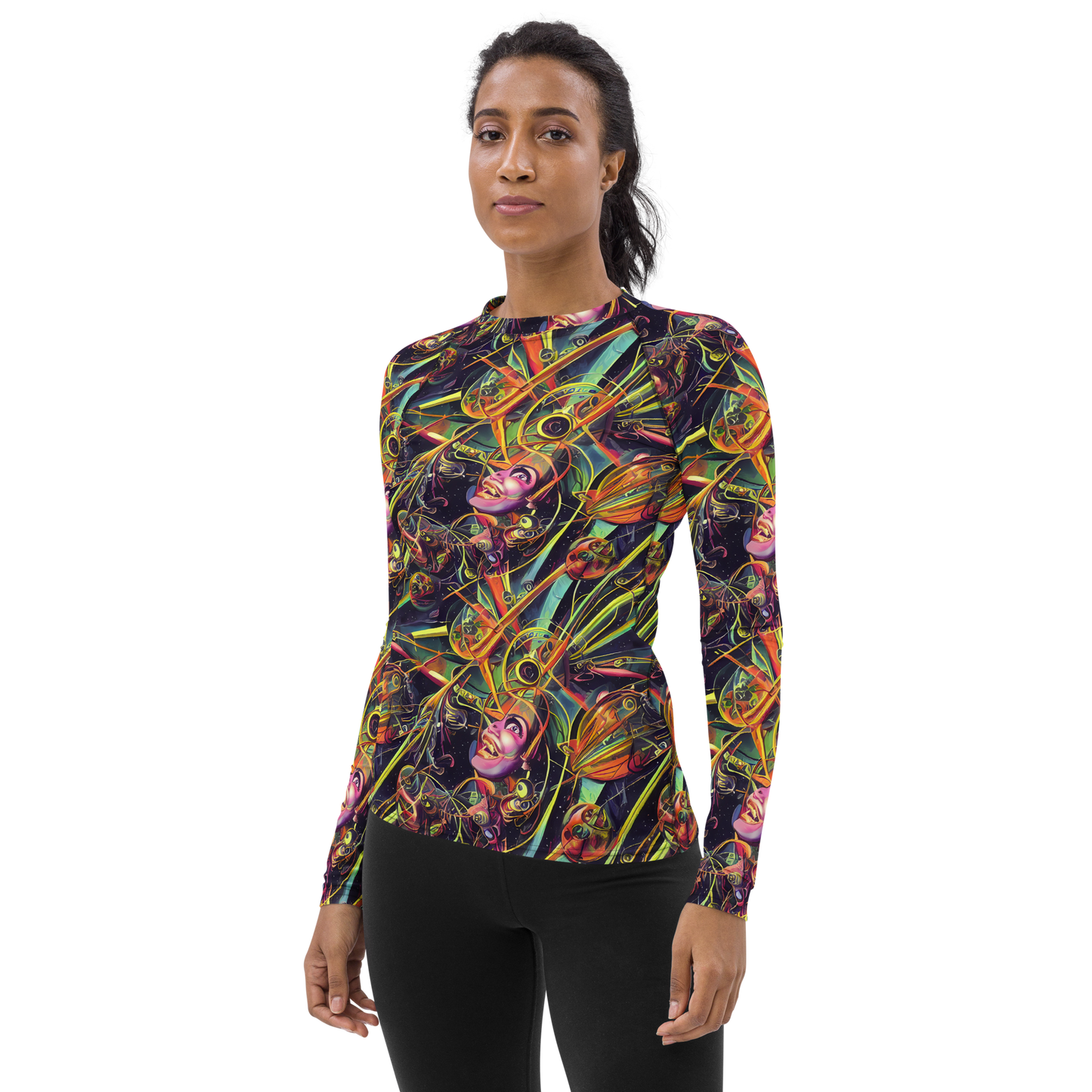 Women's Rash Guard - Psychedelic Deep Space