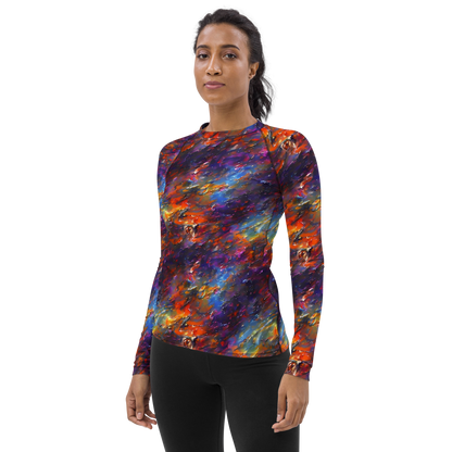 Women's Rash Guard - Auroral Ripples