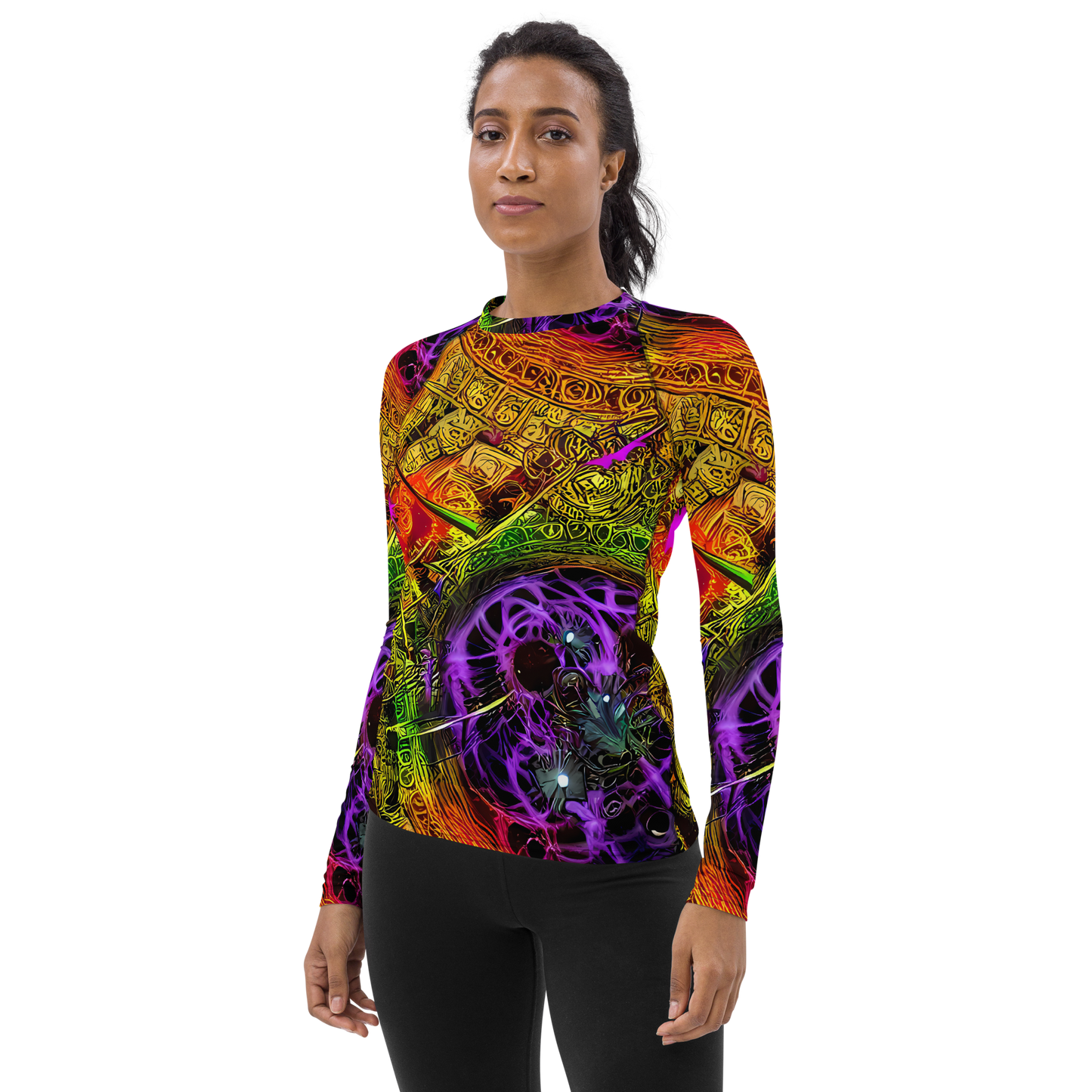 Women's Rash Guard - Neon Glyphworks