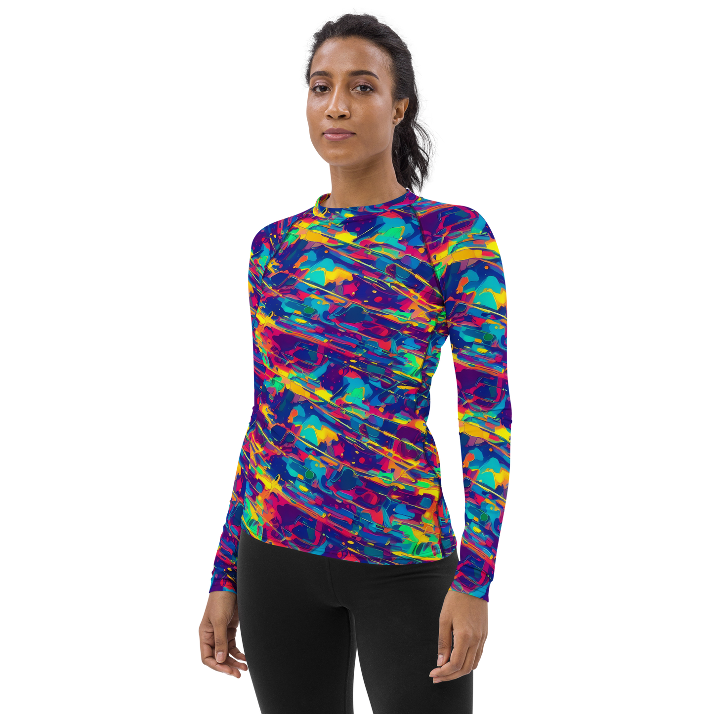 Women's Rash Guard - Spectrum Streaks