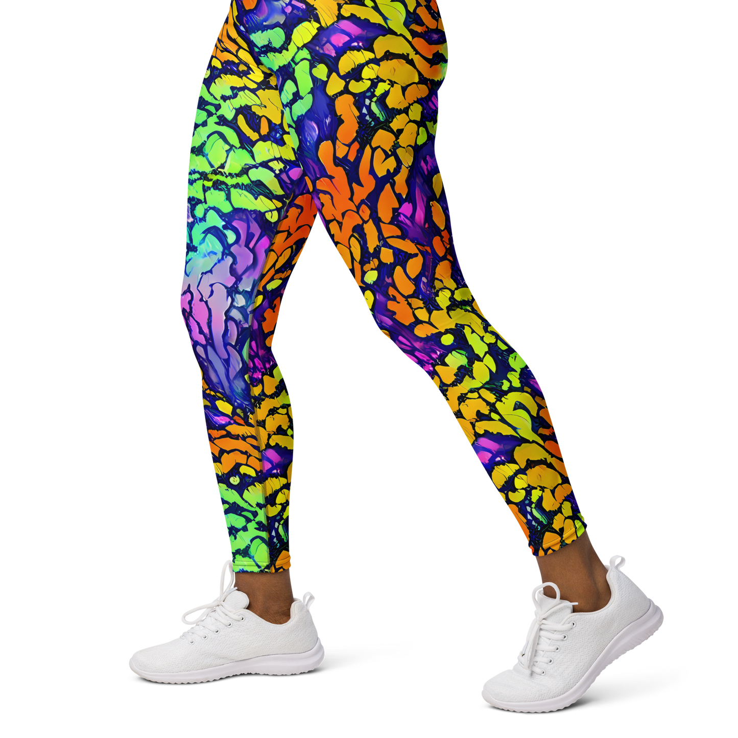 Yoga Leggings - Surreal Waveforms