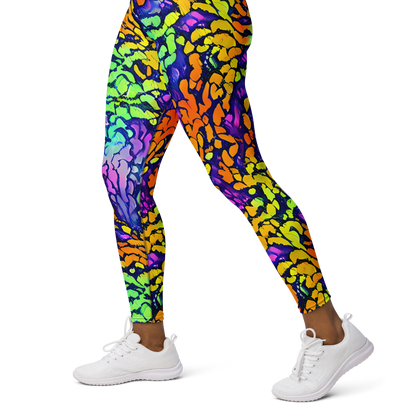 Yoga Leggings - Surreal Waveforms