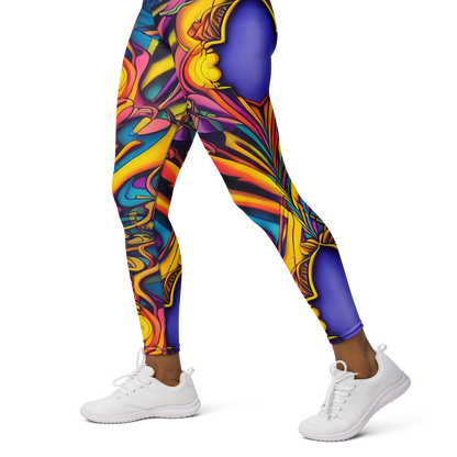 Yoga Leggings - Pre-Raphaelite Wave