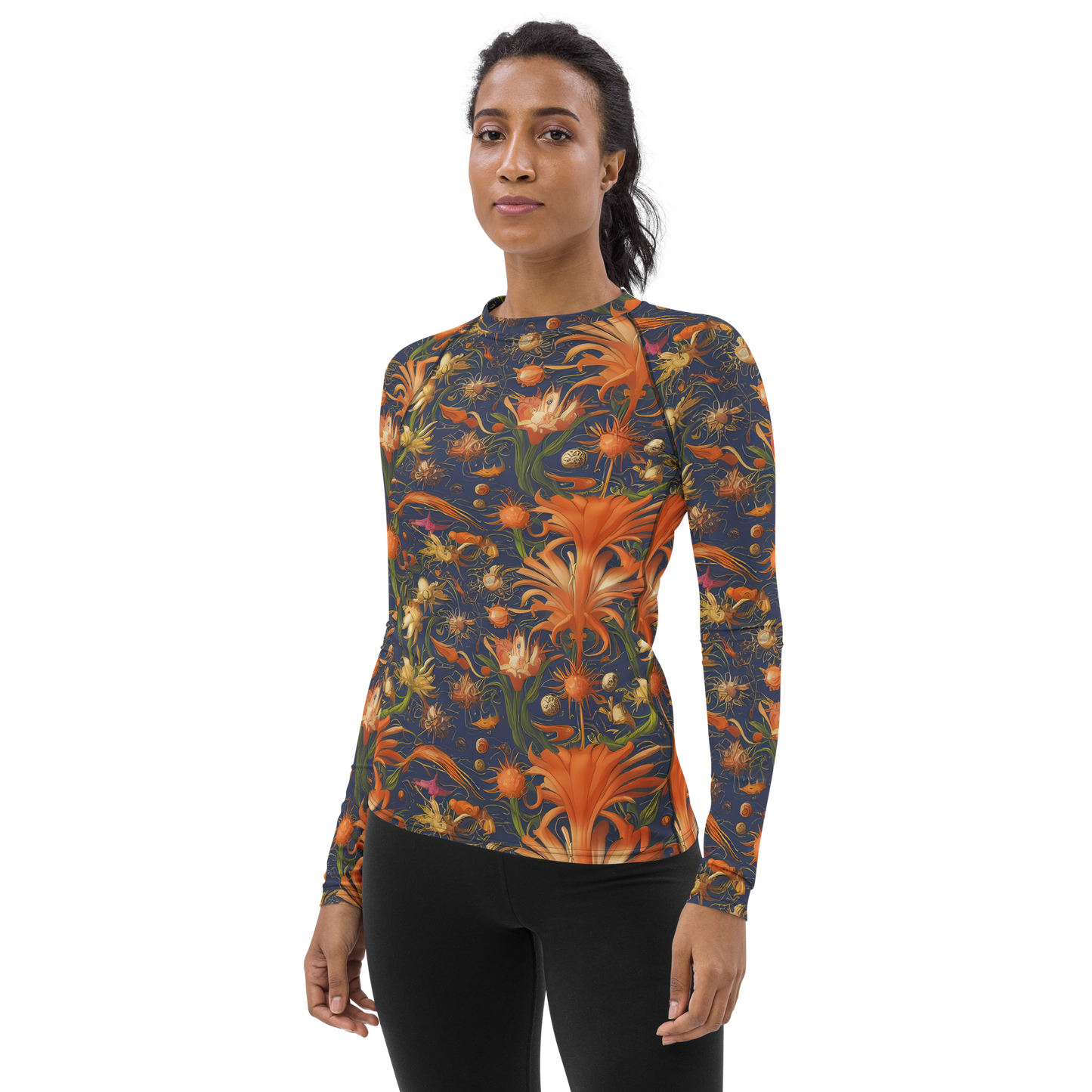 Women's Rash Guard - Stellar Blooms