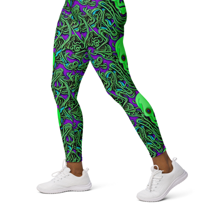 Yoga Leggings - Ghostly Labyrinth