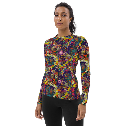 Women's Rash Guard - Cosmic Collage