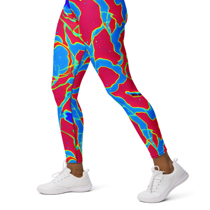 Yoga Leggings - Electric Bloom