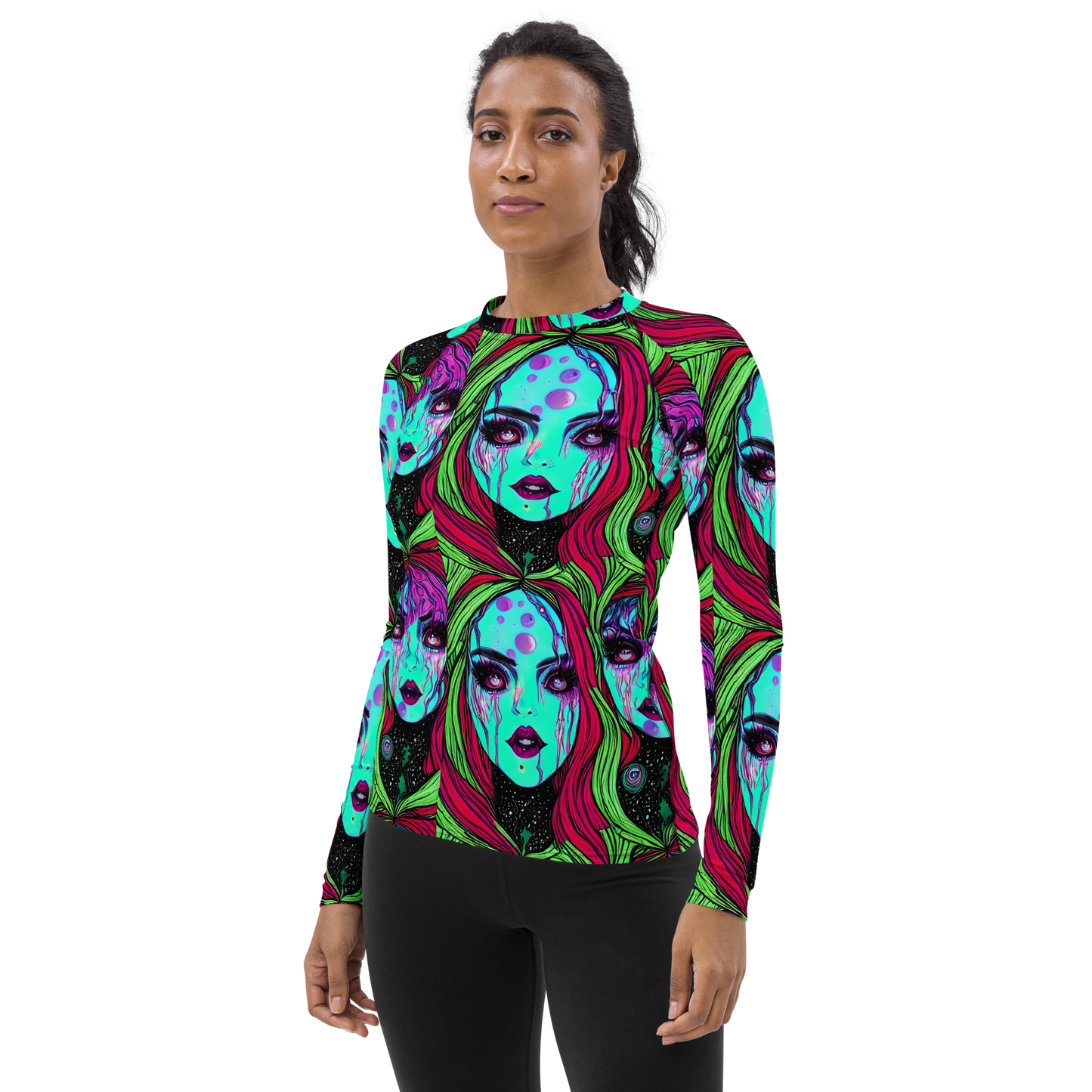 Women's Rash Guard - Luminous Nightfall