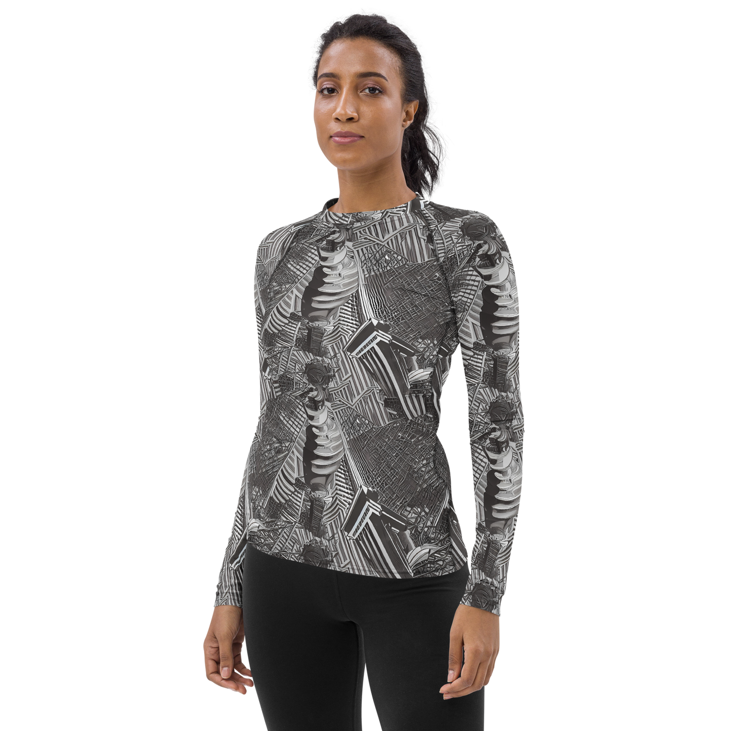 Women's Rash Guard - Piranesi's Web