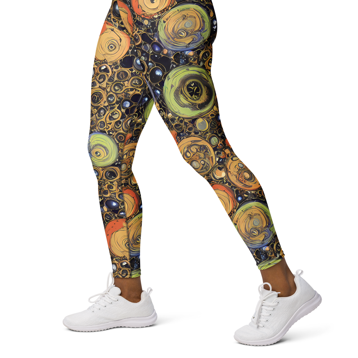 Yoga Leggings - Crescent Echoes