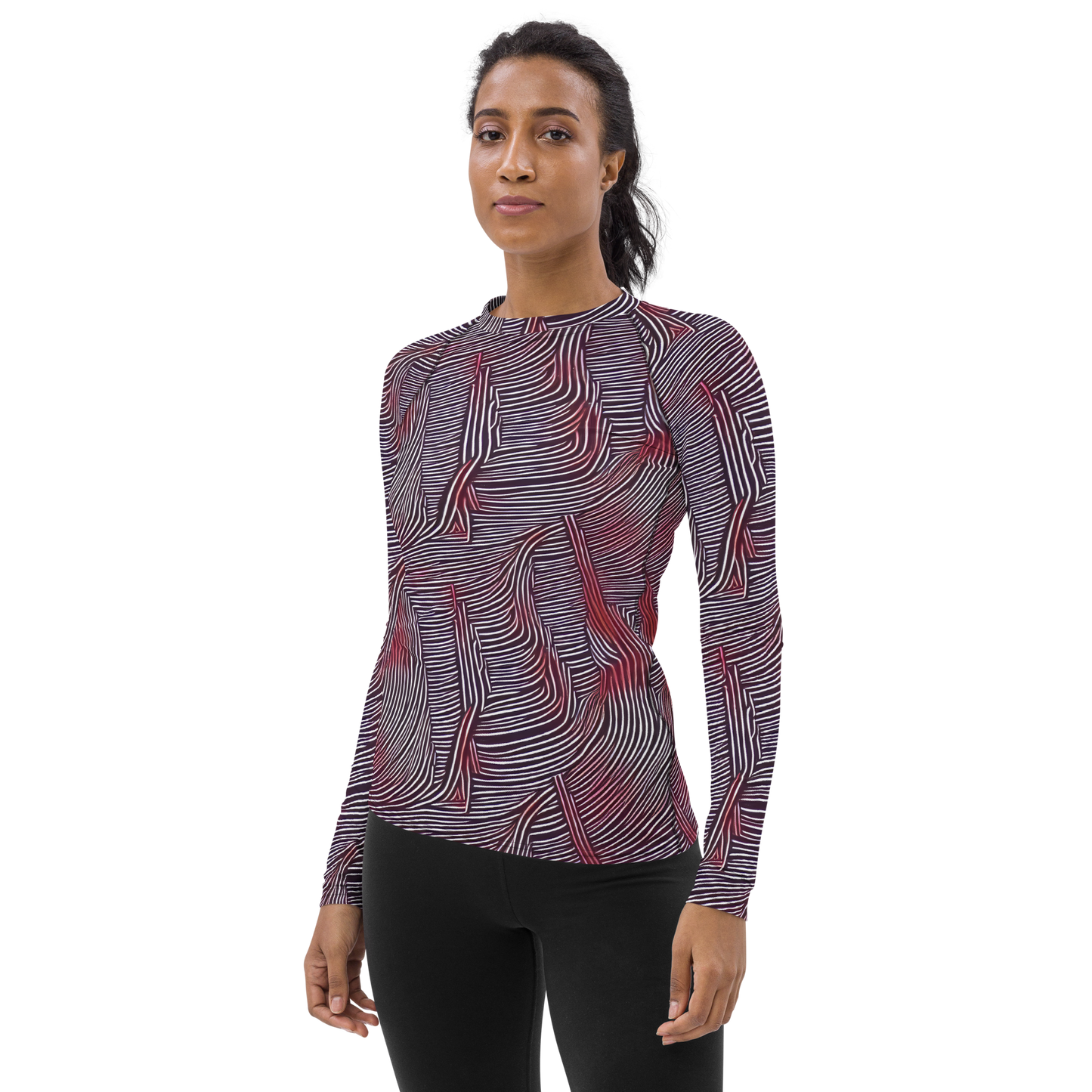 Women's Rash Guard - Nebula Waves