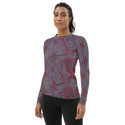 Women's Rash Guard - Nebula Waves