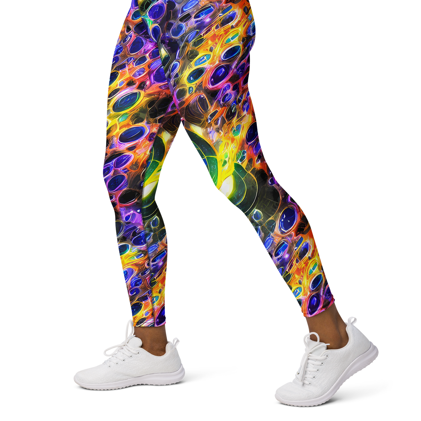 Yoga Leggings - Neon Orbits