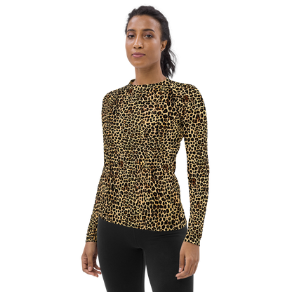 Women's Rash Guard - Cheetah Mosaic