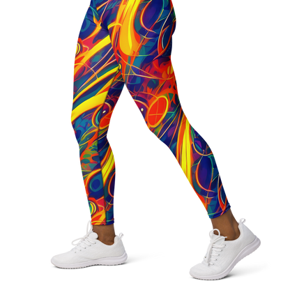 Yoga Leggings - Abstract Blaze