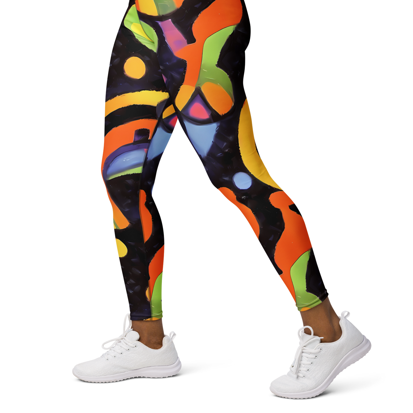 Yoga Leggings - Neon Symphony